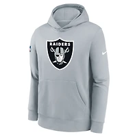 Sweat à capuche Nike Silver Las Vegas Raiders Sideline Club Fleece pour jeune