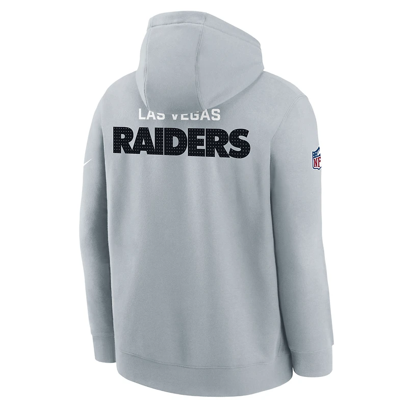 Sweat à capuche Nike Silver Las Vegas Raiders Sideline Club Fleece pour jeune