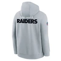 Sweat à capuche Nike Silver Las Vegas Raiders Sideline Club Fleece pour jeune