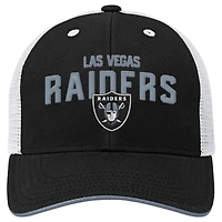 Casquette ajustable noire Youth Outerstuff Las Vegas Raiders Core Lockup Trucker