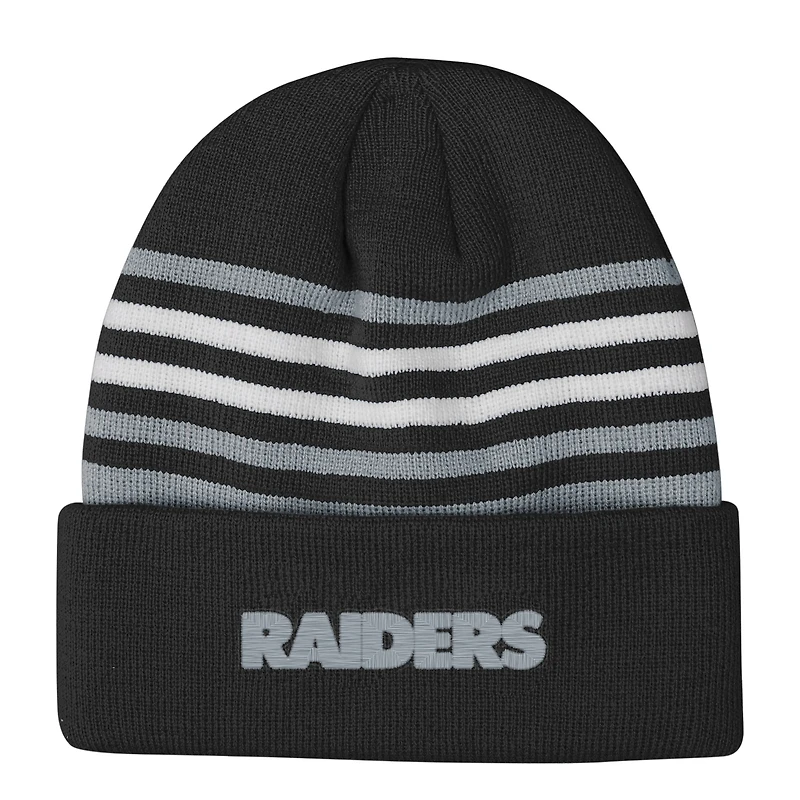 Bonnet en tricot à revers noir Youth Outerstuff Las Vegas Raiders Essentials