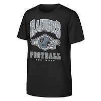 T-shirt noir pour jeunes Outerstuff, coup d'envoi des Las Vegas Raiders