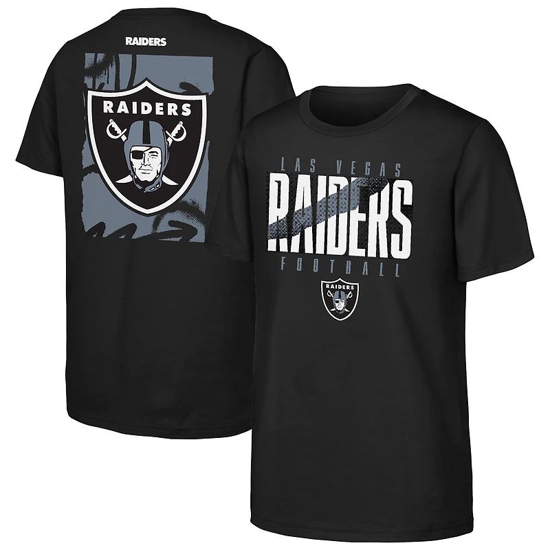 T-shirt noir pour jeunes Outerstuff des Las Vegas Raiders