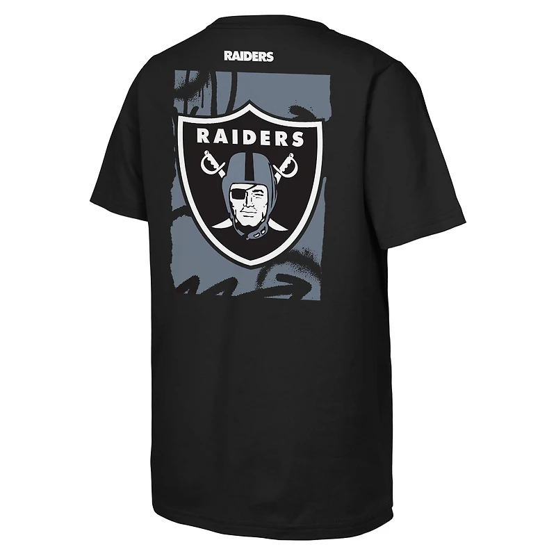 T-shirt noir pour jeunes Outerstuff des Las Vegas Raiders