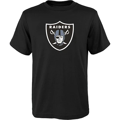 T-shirt noir Youth Outerstuff avec logo principal des Las Vegas Raiders