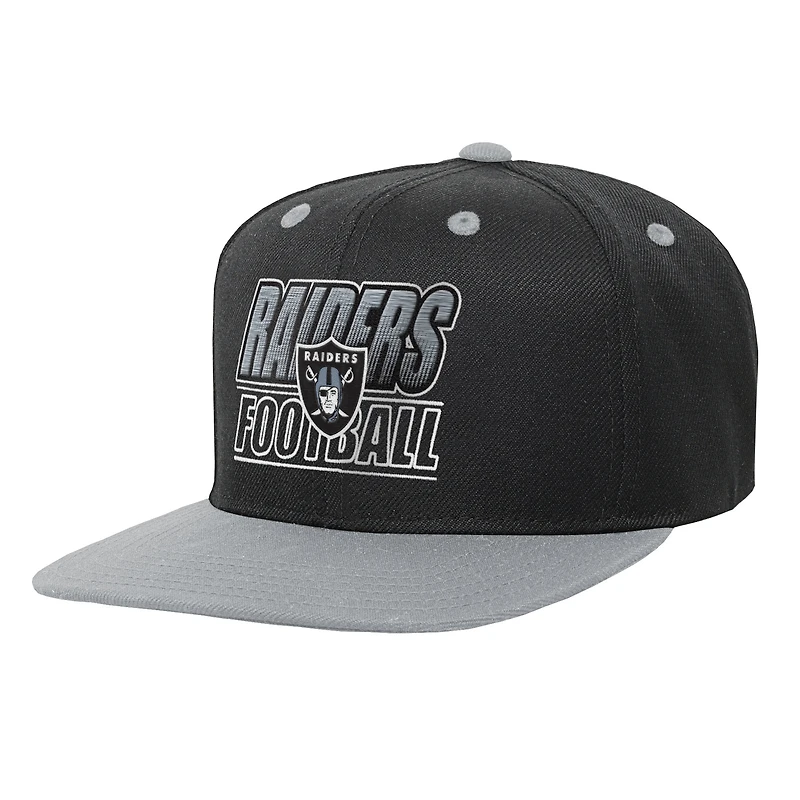 Casquette snapback noire Youth Outerstuff Las Vegas Raiders Team Gradient Deadstock