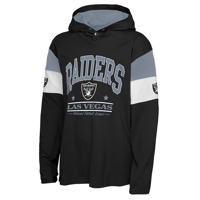 Youth Outerstuff Black Las Vegas Raiders The Champs Back Long Sleeve Hoodie T-Shirt