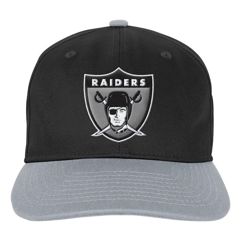 Casquette ajustable True Retro noire des Las Vegas Raiders pour jeunes Outerstuff