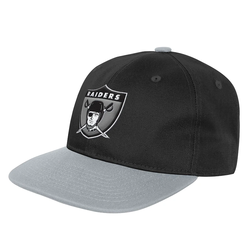 Youth Outerstuff Black Las Vegas Raiders True Retro Adjustable Hat