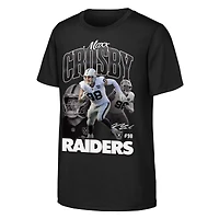 Youth Outerstuff Maxx Crosby Black Las Vegas Raiders Triple Pic T-Shirt