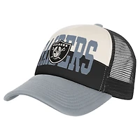 Casquette ajustable blanche/argentée pour jeunes fans des Las Vegas Raiders