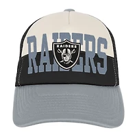 Casquette ajustable blanche/argentée pour jeunes fans des Las Vegas Raiders