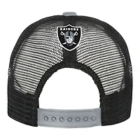 Casquette ajustable blanche/argentée pour jeunes fans des Las Vegas Raiders