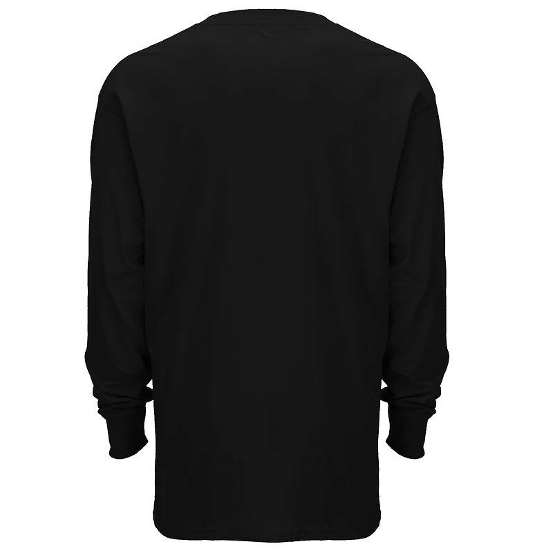 Men's Checkered Flag Black Legacy Motor Club Team Long Sleeve T-Shirt