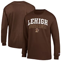 Men's Champion  Brown Lehigh Mountain Hawks Team Long-Sleeve T-Shirt