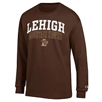 Men's Champion  Brown Lehigh Mountain Hawks Team Long-Sleeve T-Shirt