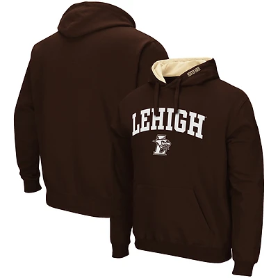 Men's Colosseum  Brown Lehigh Mountain Hawks Arch & Logo Hoodie
