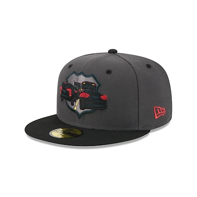 Men's New Era Gray Lehigh Valley IronPigs Theme Nights 59FIFTY Fitted Hat