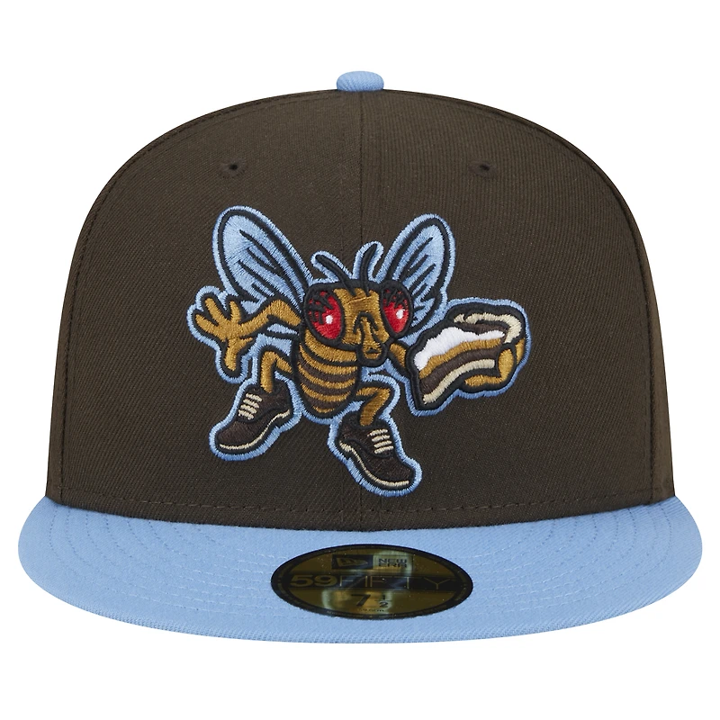 Casquette ajustée 59FIFTY militaire New Era Olive Lehigh Valley IronPigs pour hommes