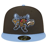 Casquette ajustée 59FIFTY militaire New Era Olive Lehigh Valley IronPigs pour hommes