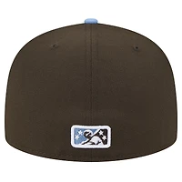 Men's New Era Brown Lehigh Valley IronPigs Theme Night Shoofly 59FIFTY Fitted Hat