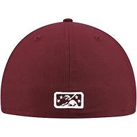 Casquette ajustée 59FIFTY New Era bordeaux Lehigh Valley IronPigs Authentic Collection pour hommes