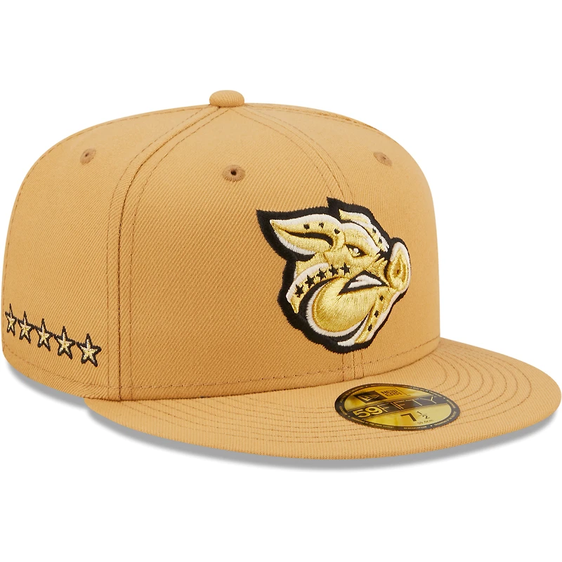 Casquette ajustée 59FIFTY avec logo alternatif Lehigh Valley IronPigs New Era rouge pour homme