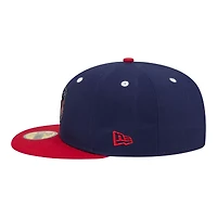 Casquette ajustée New Era 59FIFTY pour homme, bleu marine/rouge, édition spéciale soirées thématiques des Lehigh Valley IronPigs (ligue mineure).