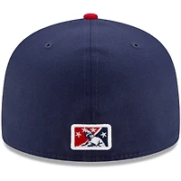 Casquette ajustée 59FIFTY Lehigh Valley IronPigs Theme Night On Field pour homme New Era bleu marine/rouge