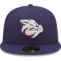 Casquette ajustée 59FIFTY Lehigh Valley IronPigs Authentic Collection pour homme New Era bleu marine