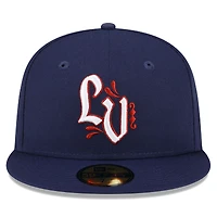 Men's New Era Navy Lehigh Valley IronPigs Authentic Collection 59FIFTY Fitted Hat