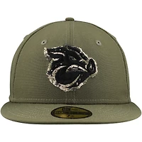 Casquette ajustée 59FIFTY militaire New Era Olive Lehigh Valley IronPigs pour hommes