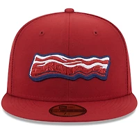 Men's New Era Red Lehigh Valley IronPigs Authentic Collection Alternate Logo 59FIFTY Fitted Hat