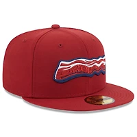Casquette ajustée 59FIFTY avec logo alternatif Lehigh Valley IronPigs New Era rouge pour homme