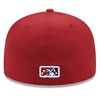 Casquette ajustée 59FIFTY avec logo alternatif Lehigh Valley IronPigs New Era rouge pour homme