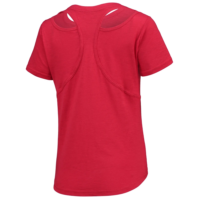 T-shirt rouge Lehigh Valley IronPigs Cut It Out pour femme