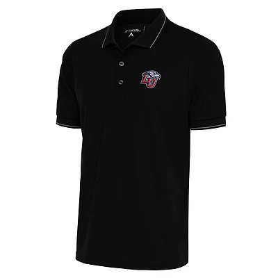 Men's Antigua  Black/Silver Liberty Flames Affluent Polo