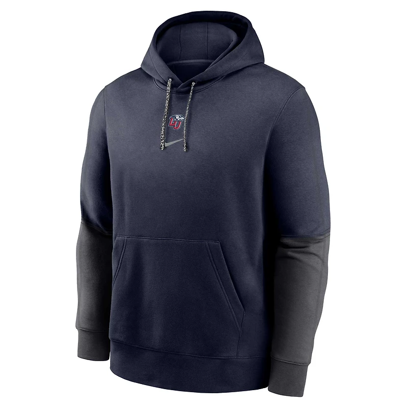 Sweat à capuche Nike Liberty Flames 2024 Sideline Club pour homme bleu marine