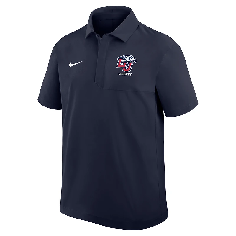 Polo Nike bleu marine Liberty Flames 2025 Sideline pour homme