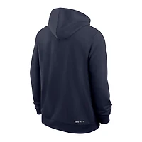 Sweat à capuche Nike Navy Liberty Flames 2025 Sideline Standard Issue Dri-FIT pour homme