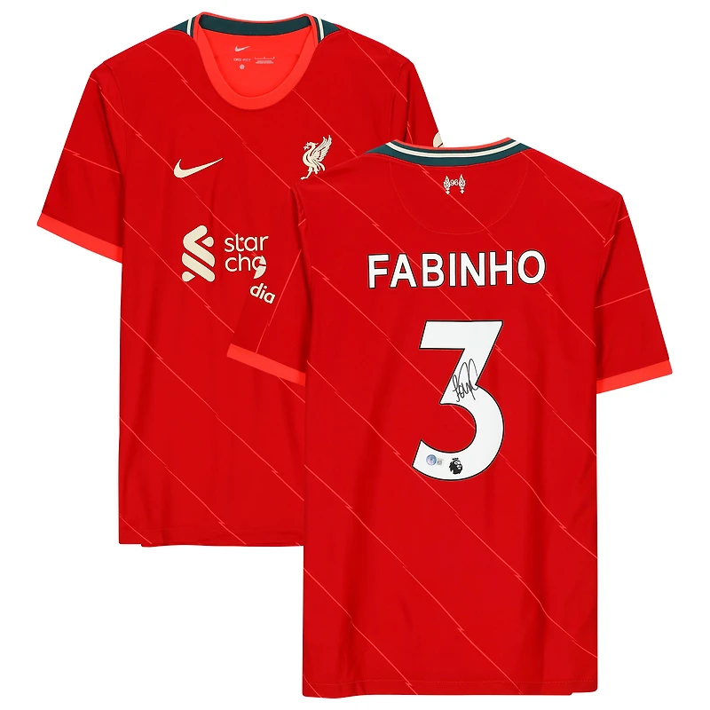 Maillot Nike domicile autographié par Fabinho Liverpool