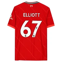 Maillot Nike domicile autographié par Harvey Elliott de Liverpool