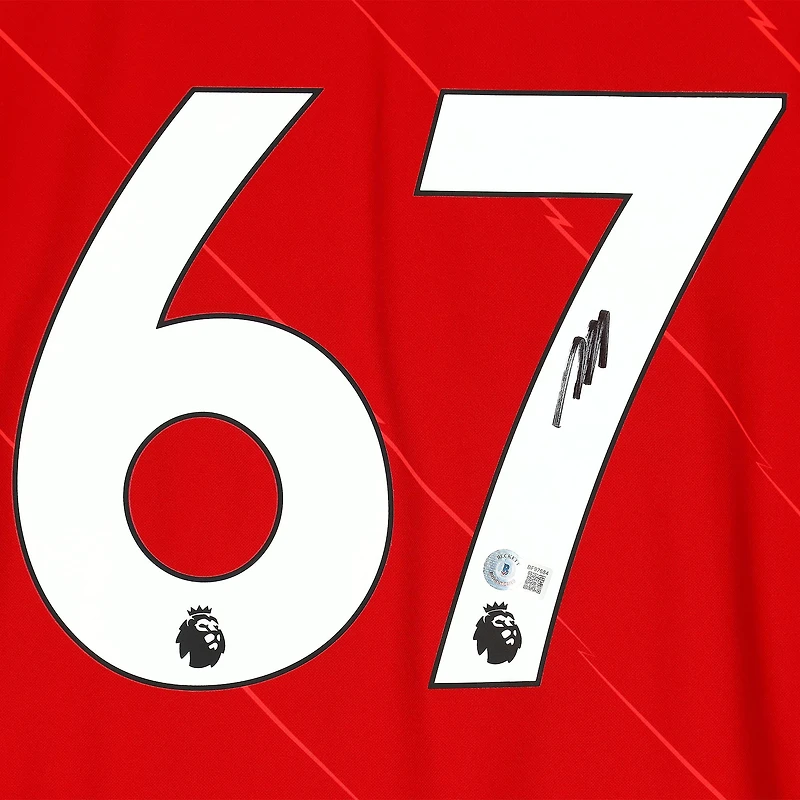 Maillot Nike domicile autographié par Harvey Elliott de Liverpool