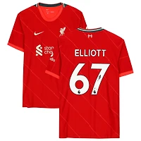 Maillot Nike domicile autographié par Harvey Elliott de Liverpool