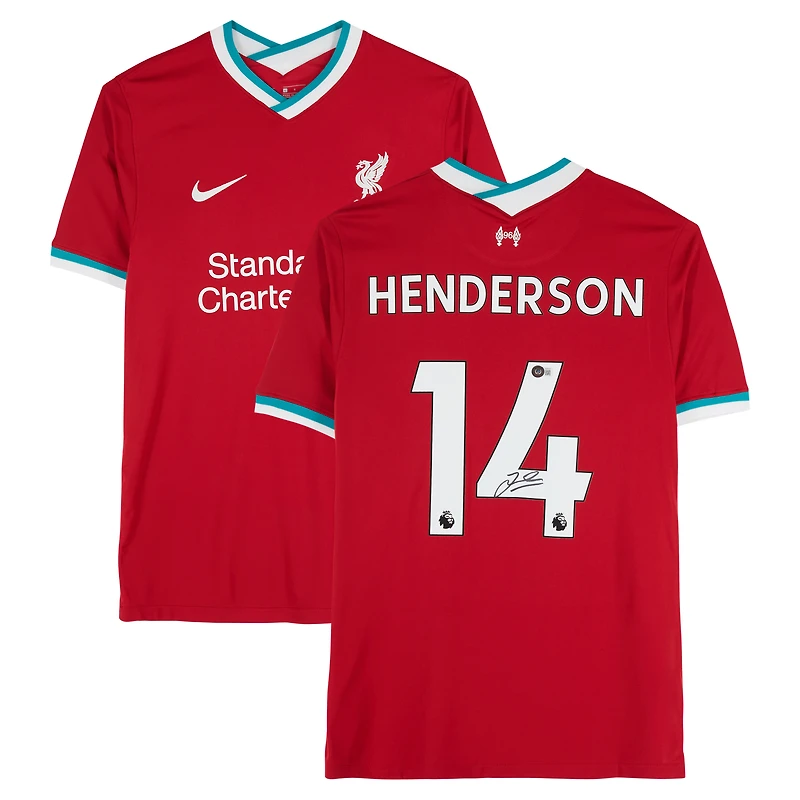 Jordan Henderson Liverpool Autographed Nike 2020-21 Red Home Jersey 