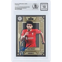 Luis Diaz Liverpool Autographié 2022-23 Topps Deco UEFA #TD-LD Beckett Fanatics Witnessed Authenticated Auto 10 Card