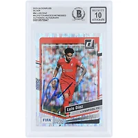 Luis Diaz Liverpool Autographié 2023-24 Panini Donruss Silver #84 Beckett Fanatics Witnessed Authenticated Auto 10 Card