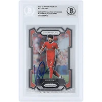 Carte Panini Prizm EPL n° 76 autographiée par Luis Diaz Liverpool 2023-24, fanatiques de Beckett, témoin authentifiée