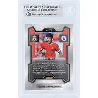 Carte Panini Prizm EPL n° 76 autographiée par Luis Diaz Liverpool 2023-24, fanatiques de Beckett, témoin authentifiée