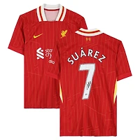 Maillot domicile rouge Nike 2024-25 de Luis Suarez (Liverpool), autographié